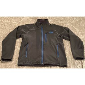 The North Face Men's Size Small Apex Bionic Jacket Blue Gray Full Zip Soft Shell